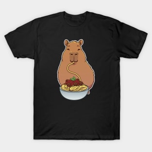 Capybara Spaghetti Meat Balls T-Shirt